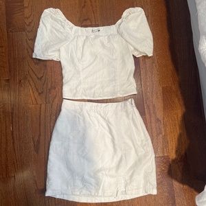 Two piece white outfit